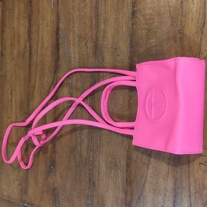 Pink Telfar purse has small stain almost unnoticeable